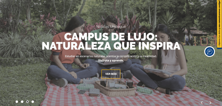 Portal web de la Universidad de Ibagué