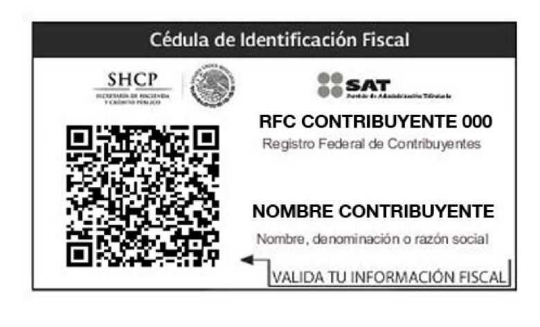 Cédula de Identificación Fiscal RFC