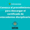 Certificado de antecedentes disciplinarios