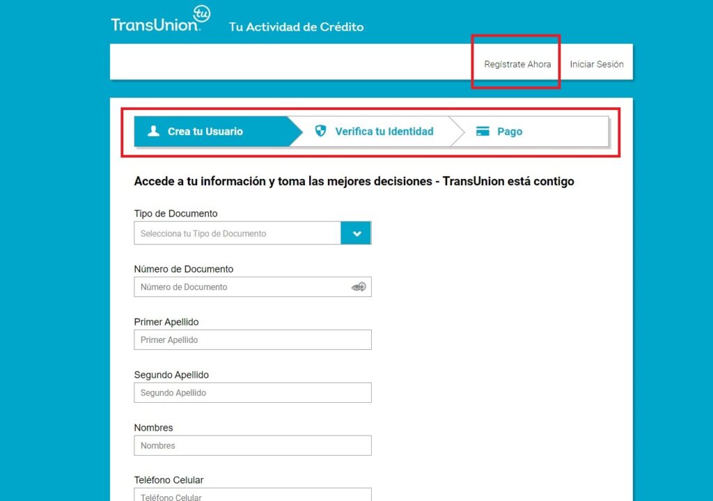 TransUnion (CIFIN): Consulta del reporte de crédito gratuito 2