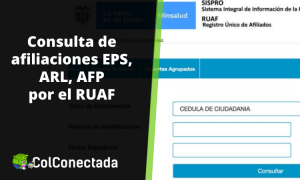 RUAF: Consulta de afiliaciones por Internet