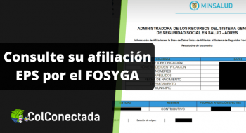 Consulta de afiliados a salud en Fosyga (ADRES)