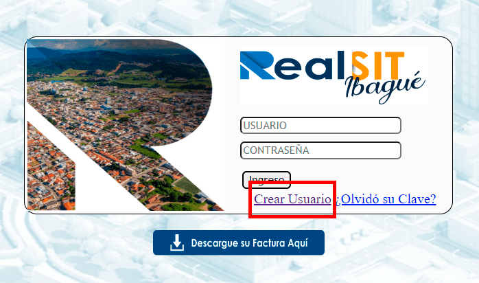 Plataforma RealSIT para consulta de impuesto predial en Ibagué